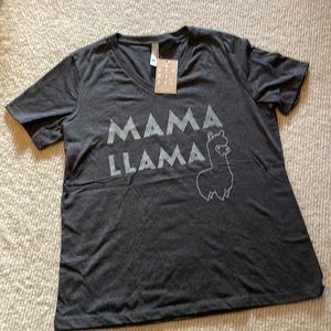 Mama Llama V-neck T-shirt